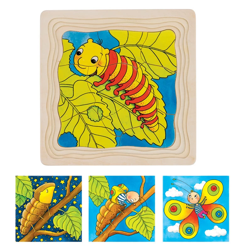 Goki Butterfly Life Cycle 4 Layer Puzzle 4 Goki Butterfly Life Cycle 4 Layer Puzzle - Image 2