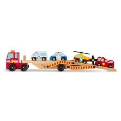 Melissa & Doug Emergency Vehicle Carrier With 4 Vehicles -Toy Specialty Store mnd4610 4