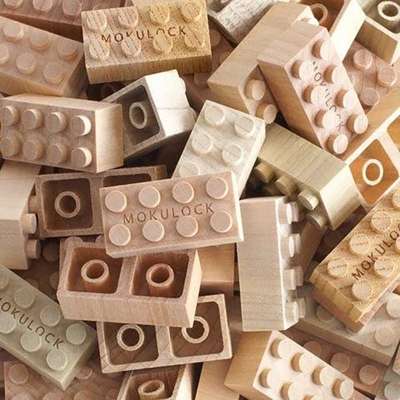 Kodomo Wooden Building Bricks 34pc Set 6 Kodomo Wooden Building Bricks 34pc Set - Image 4