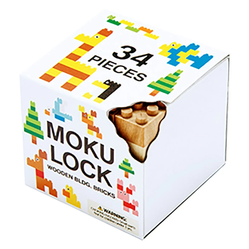 Kodomo Wooden Building Bricks 34pc Set 3 Kodomo Wooden Building Bricks 34pc Set